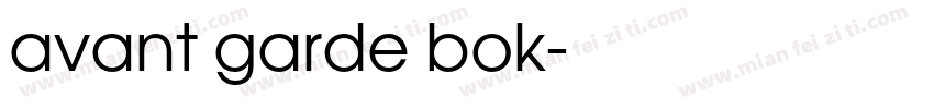 avant garde bok字体转换